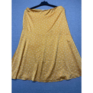 Women's Good Hart Skirt, Size L, Yellow with White Floral Print